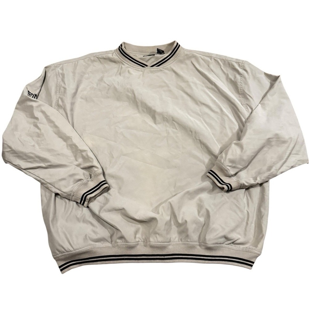 PING Collection Golf Pullover Windbreaker Beige XXL Logo